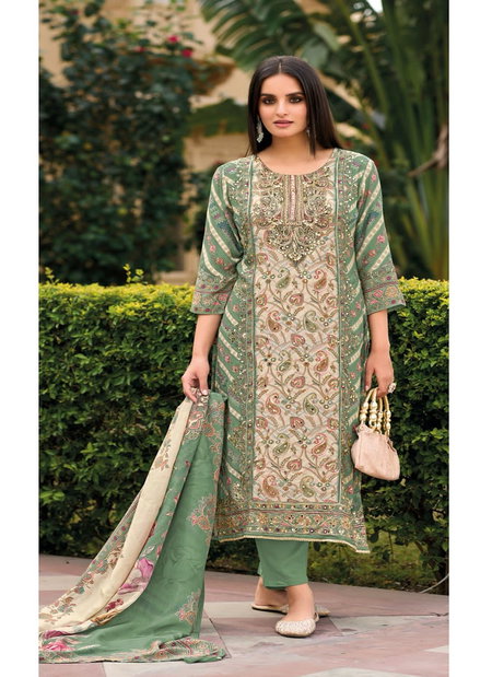 KT 122 E To H By Shree Viscose Maslin Digital Printed Salwar Suits Wholesale In Surat